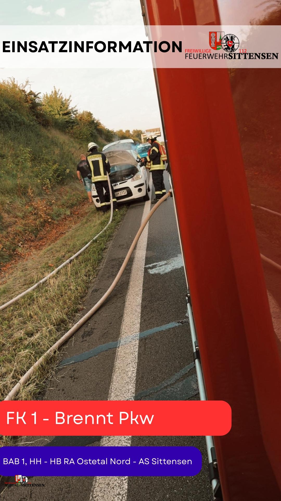 Kraftfahrzeugbrand klein (FK1) Kraftfahrzeugbrand klein (FK1)